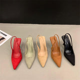 Breakj Kong Niche French High Heels Female Spring 2024 New Fairy Wind Head Sandals Pointed Temperament Single