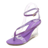 Wear Outside Summer Slippers Candy Color Sandals Ankle Strap 8CM Walk Show Super High Heels Peep Toe Wedding Women