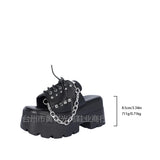 Breakj Women's Shoes In The Summer Of 2025 New Cool Slippers Pine Cake Thick-Soled Rivet Chain Coarse