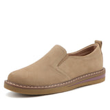 New Spring Women Flats Sneakers Suede Leather Round Toe Shoes Casual Shoes Women Slip On Flat Loafers Jazz