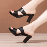 Thick-Heeled Sandals For Women In 2023 Summer New Thick-Soled Waterproof Platform Fish Mouth Small Size 3233 Fashion