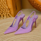 Breakj Pink High Heels Women's 2023 New Pointed French Fine Heel Muller Shoes Casual Wear Head Head