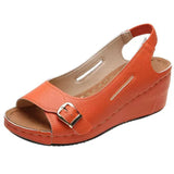 Women Sandals Slip On Wedge Heels Sandals Summer 2023 New Wedges Shoes Women Soft Heeled Sandals Female Elegant Sandalias