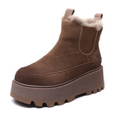 Breakj Skin Thick Bottom Pine Ice Boots Women 2025 Winter New Warm Thick Velvet Short Boots Comfortable Leisure Cotton