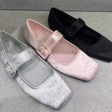 Jane Flats Shoes for Women 2024 Trend Floral Loafers Ballet Flat Designer Elegant Dress Comfortable Ladies