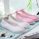Breakj Shoes Round Head Woven Brocade Ming Made Ancient Style Ancient Costume Flat Shoes Summer Women's Single