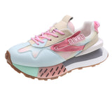 Women's Sneakers With Platform Tennis Female Korean Ladies Shoes Thick Sole Trainers Fashion Heels Mesh 2023 Casual Summer