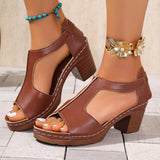 Breakj Summer Women's High-Heeled Sandals Wear Coarse Heeled