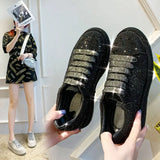 Breakj Old Dad Shoes 2023 New Water Drill Thick-Soled Casual Sneakers Women Full Of Diamond Shoes Water Drill Single