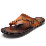 Breakj New Summer Men's Casual Large-Size Sandals Trendy Men's Flip-Footed Beach Shoes Men's Cool