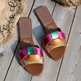 Breakj Large Code 2025 Summer New Women's Slippers Cross-Bottomed Cool And