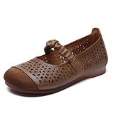 Breakj Cowhair Retro Flat-Soled Sandals Women 2025 Summer New Casual Comfortable Soft-Soled Mother