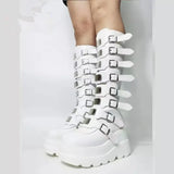 Breakj 2025 New Metal Buckle With Thick Bottom High Boots For Women's Large Size