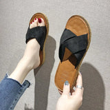 Breakj Slippers Women 2025 Spring And Summer New Fashion Wear A Word Cool Drag Level And Leisure Cross-Cool