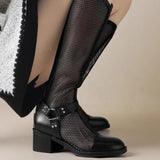 Hollow High Heels Women Cool Boots Sandals Sexy Knee High Shoes Summer Dress Fashion Breathable Pumps Zapatillas De