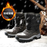 Breakj Winter New Tide Leisure High-Top Cotton Boots Outdoor Snow Boots Men And Women Plus Velvet Warm Cotton