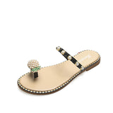 Breakj Large-Size Sandals Women 2023 Summer New Korean Version Of Fashion Wearing Flat-Bottomed Cold