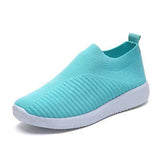 Women Plus Size Spring Sneakers Female Vulcanized Shoes Knitting Sock Stretch Slip On Flat Shoes Mesh Soft