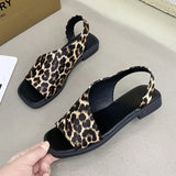 Breakj Sandals Women 2025 Summer New Large-Size Fish Mouth Side Empty Fashion Thick Heel Low-Heeled Sandals
