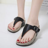 hot sell women summer Comfortable Breathable Flat sandals shoes woman flip flop Buckle causal beach sandals