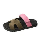 Breakj 2024 Summer New Slippers Women Thick-Bottomed Magic Sticker Fashion New