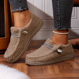 Breakj Women 2025 Autumn New Thick Soles Low Help Happy Shoes Warm Indoor And Outdoor Wearing Cotton