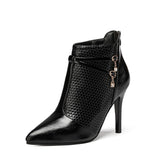 Breakj Fine And Temperament Women's Boots Autumn And Winter With Velvet Warm Tips Super High And Short Boots Naked Boots Fashion 廋廋鴴
