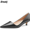 Low Heels Women Thin Heeled Kitten Heel Single Shoes Spring Autumn Pointed Temperament Shallow Mouth Work Shoes