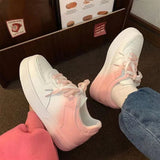 Breakj Thick-Bottomed Little White Shoes Women In The Spring Of 2025 New Women's Shoes Increase Casual Shoes Women Candy Color