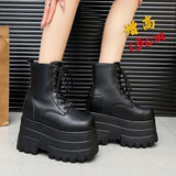 Breakj Men's All-Use Cos High Shoes Small Thick-Bottomed Martin Boots Show Abiy Women Short Boots Short Leather