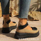 Breakj Sales Of Casual Retro National High-Heeled Roman Shoes Summer New Women's Thick Bottom Heel And Loose Cake