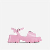 Summer Platform Sandals Women Comfort Buckle Strap Shoes for Women Fashion Metal Decoration Peep Toe Sandals Large