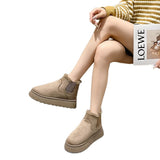 Breakj Autumn And Winter New Women's Thick Snow Boots Cotton Shoes Warm Plus Velvet Round Head Jacket Cotton Boots