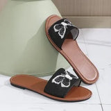 Flat-Bottomed Casual Slippers Women's New Simple Fashion Wearing Beach Fish Mouth