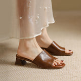 Slipper Woman's Toe Drag-Out Heel With Rome Cool Summer Wear Comfortable