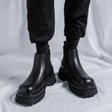 Breakj Men's Shoes Versatile Casual British Style High Chelsea Boots Men's Wear Cool And Simple Ankle Boots