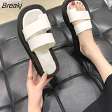 Non-slip Outer Beach Sandals Women's Slippers Summer Color Matching Platform Ladies Sandals Herringbone Flip Flops