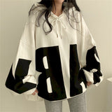 Letter Printing Hoodies Women 2023 Spring Autumn Thin Street Sports Loose Large Size Casual Hooded Pullover Womens