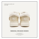 Breakj Shoes Ugly Big Shoes Winter Thick Soles To Keep Warm Cotton Shoes Simple Short Boots Men And Women's Snow