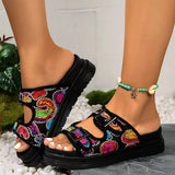 Breakj New Large-Size Slippers Women Thick-Bottomed A Buckle Solid Color Casual Cold Slippers