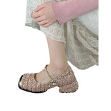 Breakj Jane French Fragrant High Heels 2025 Spring New Lequin Evening Wind Single Shoes Fashion Leather