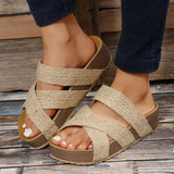 Breakj Casual Cool Drag Woman 2023 New Slippers Flat Bottom One Word Cross