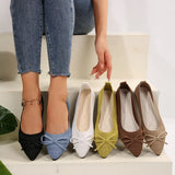 Women's 2025 New Bean Shoes Knitted Flat Shoes Shallow Flying Shoes Large Women's