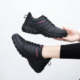 Breakj And Autumn Flat Leather Shoes Women's Fashion Outdoor Running Shoes Ladies Casual Shoes Light Travel
