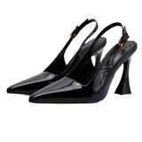 Breakj Spring And Summer New Small Pointed Thick Black Fashion Single Shoes Women Shallow Buckle Sexy French High-Heeled