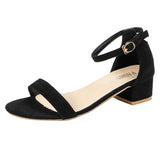 Women's Sandals Spring/Summer 2024 New Student Versatile Thick Heel Sandals Roman Fairy Low Heel High Heel Women's