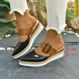 Breakj Bleed-Up Head Behind The Empty Sandals Slope And Light Hemp Rope Clasp Women's Shoes Thick-Soled Cool