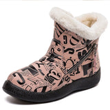 Women Fashion Waterproof Snow Boots For Winter Shoes Women Ankle Boots Plush Winter Botas Mujer Alphabet Botines