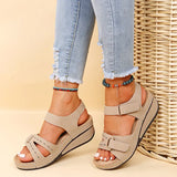 Breakj New Large-Size Lady Slope And Thick-Soled Sandals Fish Mouth With Casual