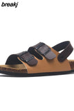 Fashion Double Buckle Cork Sandals 2023 New Women Summer Beach Casual Outside Non-slip Sandalias
